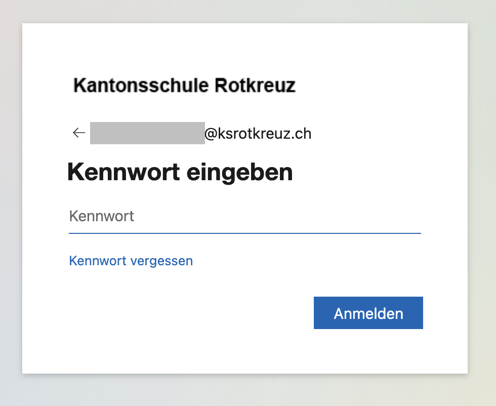 Passwort eingeben