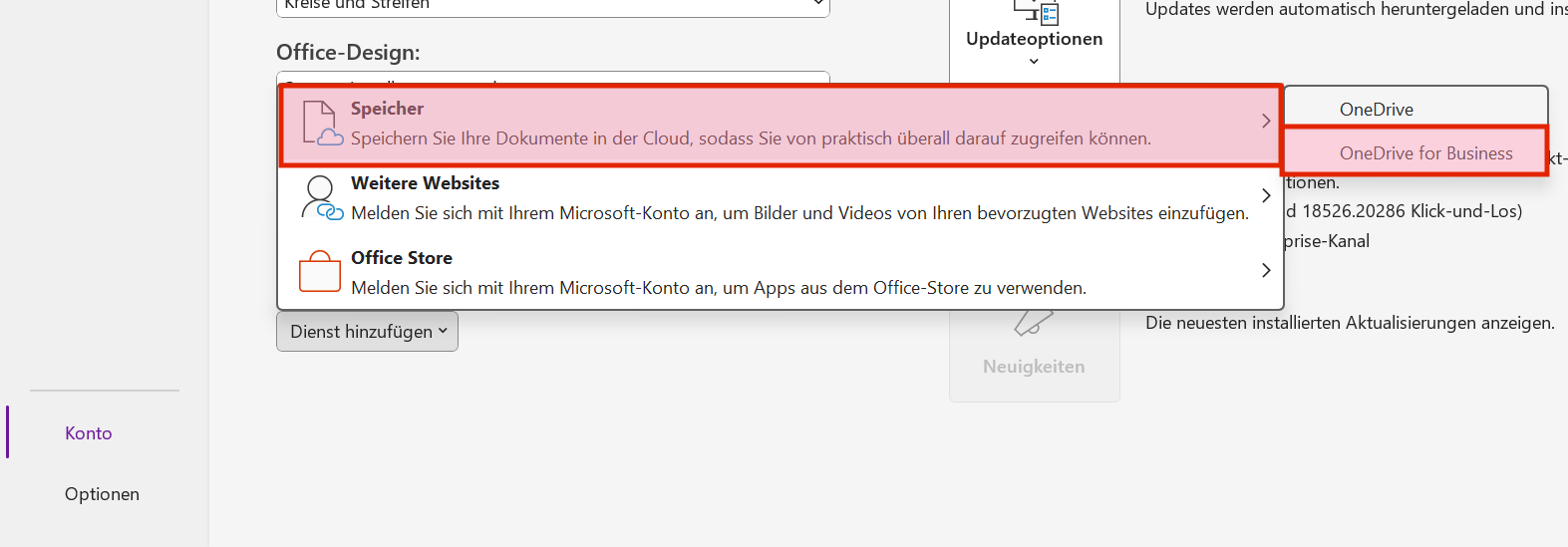 OneNote-Speicher