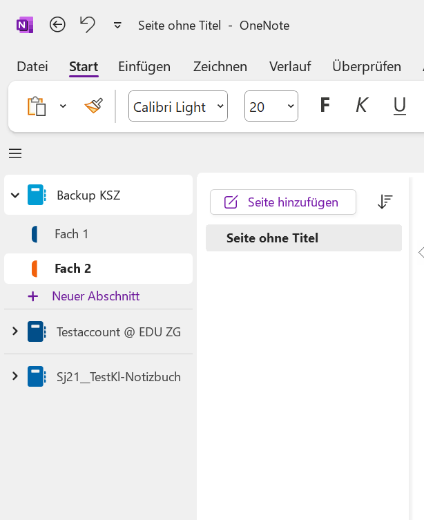OneNote-Übersicht