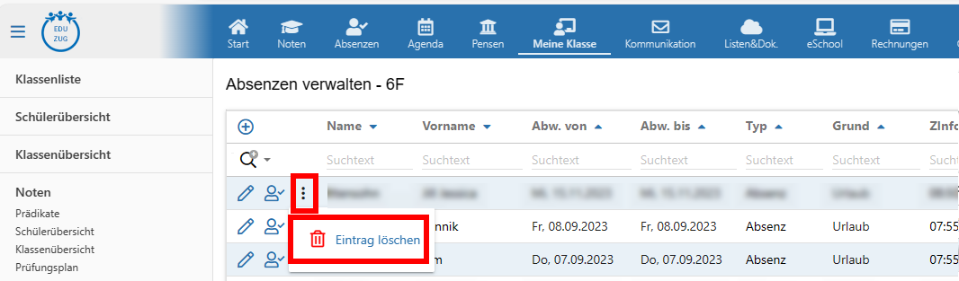 schulNetz - KSR - Help